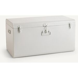 Am.pm Baúl de metal blanco - Baúl de almacenamiento Am.pm Baúl de metal blanco - Baúl de almacenamiento