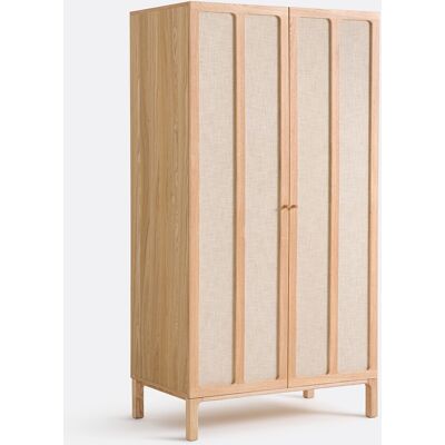 La Redoute INTERIEURS Armario 2 Puertas, Chapado De Fresno Y Lino, ESMARA. Talla talla única. Color La Redoute INTERIEURS Armario 2 Puertas, Chapado De Fresno Y Lino, ESMARA. Talla talla única. Color