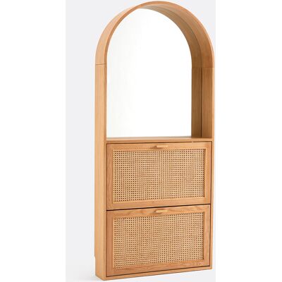 La Redoute INTERIEURS Mueble Zapatero Para Hasta 8 Pares, Con 2 Puertas Abatibles Y Espejo, MATHEO. Talla talla única. Color La Redoute INTERIEURS Mueble Zapatero Para Hasta 8 Pares, Con 2 Puertas Abatibles Y Espejo, MATHEO. Talla talla única. Color