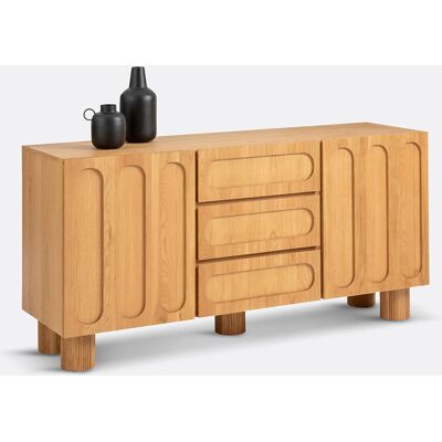 Aparador de roble de La Redoute Intérieurs - Mueble de almacenamiento espacioso Aparador de roble de La Redoute Intérieurs - Mueble de almacenamiento espacioso