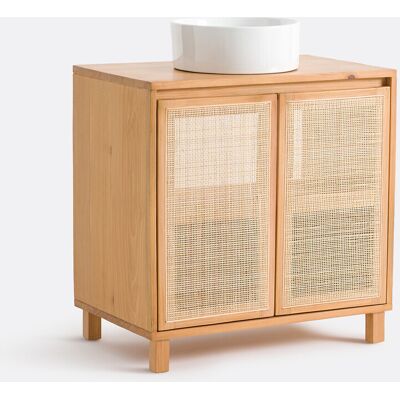 SO'HOME Mueble Bajo De Pino Y Caña Ancho 80 Cm, Jaka. Talla talla única. Color SO'HOME Mueble Bajo De Pino Y Caña Ancho 80 Cm, Jaka. Talla talla única. Color