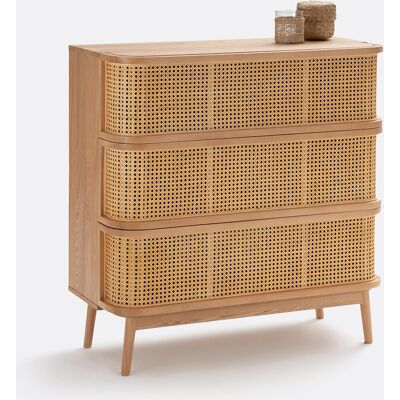 Redoute Interieurs Cómoda de ratán Beige 3 cajones Redoute Interieurs Cómoda de ratán Beige 3 cajones