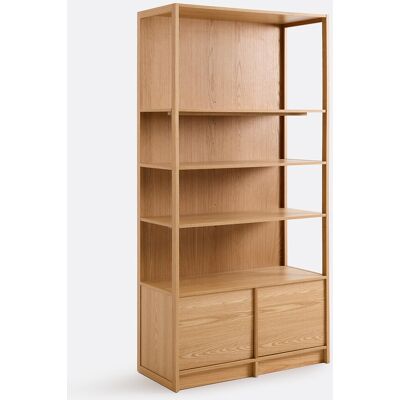 La Redoute INTERIEURS Librería De Chapa De Roble Con 2 Puertas SENSSIA. Talla talla única. Color La Redoute INTERIEURS Librería De Chapa De Roble Con 2 Puertas SENSSIA. Talla talla única. Color