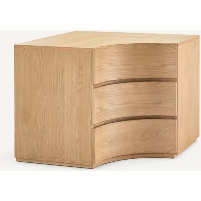 AM.PM Mueble Bajo Esquinero, 3 Cajones, Para Armario Modular, En Chapa De Roble, EVORIA. Talla talla única. Color AM.PM Mueble Bajo Esquinero, 3 Cajones, Para Armario Modular, En Chapa De Roble, EVORIA. Talla talla única. Color