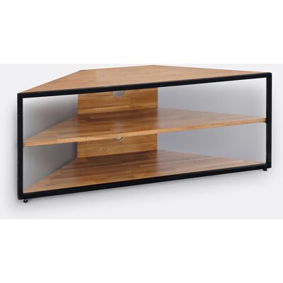 La Redoute INTERIEURS Mueble De TV En Esquina De Roble Macizo Y Acero, HIBA. Talla talla única. Color La Redoute INTERIEURS Mueble De TV En Esquina De Roble Macizo Y Acero, HIBA. Talla talla única. Color