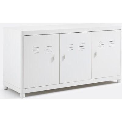 La Redoute INTERIEURS Aparador De Metal Y Acero Con 3 Puertas, Livona. Talla talla única. Color La Redoute INTERIEURS Aparador De Metal Y Acero Con 3 Puertas, Livona. Talla talla única. Color