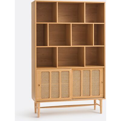 La Redoute INTERIEURS Librería De Chapa De Roble Y Caña, 2 Puertas Correderas, 10 Huecos, ESME. Talla talla única. Color La Redoute INTERIEURS Librería De Chapa De Roble Y Caña, 2 Puertas Correderas, 10 Huecos, ESME. Talla talla única. Color