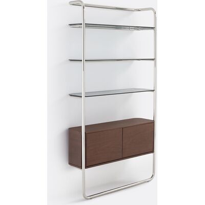 La Redoute INTERIEURS Librería De Pared Con Pedestal De 2 Puertas De Acero Cromado GIORGIO. Talla talla única. Color La Redoute INTERIEURS Librería De Pared Con Pedestal De 2 Puertas De Acero Cromado GIORGIO. Talla talla única. Color