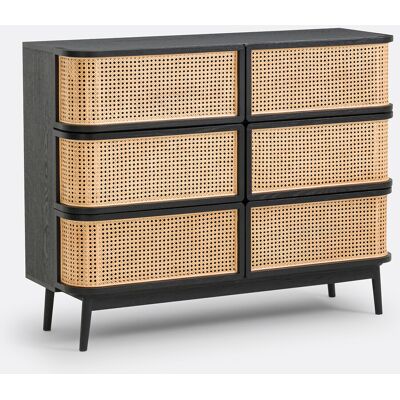 Redoute Interieurs Laora Cómoda de 6 Cajones de Rattán - Chest of Drawers Redoute Interieurs Laora Cómoda de 6 Cajones de Rattán - Chest of Drawers