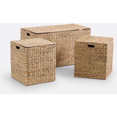LA REDOUTE INTERIEURS Juegos de 3 baúles de agua hyacinth - Beige LA REDOUTE INTERIEURS Juegos de 3 baúles de agua hyacinth - Beige