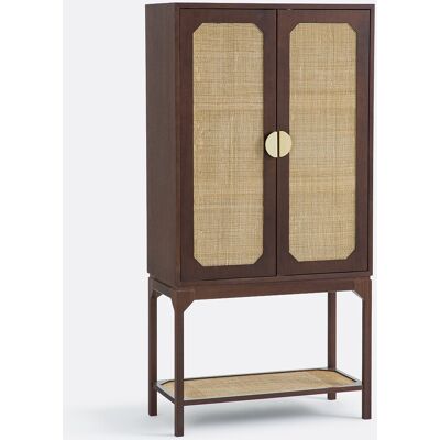 La Redoute INTERIEURS Mueble Bar Chapado En Nogal Y Ratán, JADOU. Talla talla única. Color La Redoute INTERIEURS Mueble Bar Chapado En Nogal Y Ratán, JADOU. Talla talla única. Color