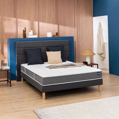 Conjunto de Cama de Espuma de Memoria Nano BULTEX - Blanco/Gris Conjunto de Cama de Espuma de Memoria Nano BULTEX - Blanco/Gris