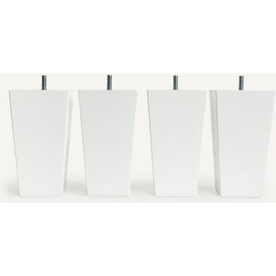 Patas de marco de cama AM.PM Trapecio - Pack de 4, Blanco, 20cm Patas de marco de cama AM.PM Trapecio - Pack de 4, Blanco, 20cm
