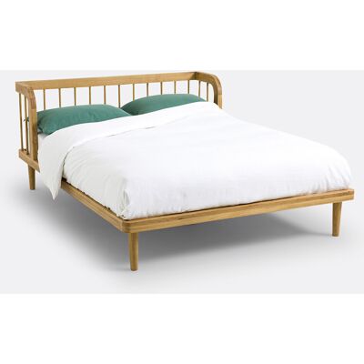 LA REDOUTE INTERIEURS - Cama Matea de roble macizo - Diseño escandinavo - 160x200 cm LA REDOUTE INTERIEURS - Cama Matea de roble macizo - Diseño escandinavo - 160x200 cm