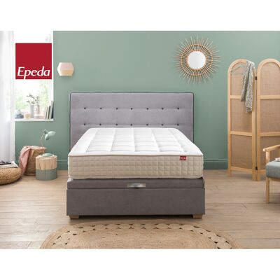 EPEDA - Hercule - Gris - 160x200 - Cama con almacenamiento EPEDA - Hercule - Gris - 160x200 - Cama con almacenamiento