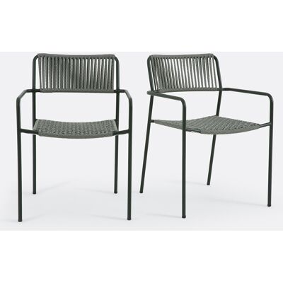 La Redoute INTERIEURS Lote De 2 Sillones De Jardín, Acero Y Cuerda, NAMY. Talla talla única. Color La Redoute INTERIEURS Lote De 2 Sillones De Jardín, Acero Y Cuerda, NAMY. Talla talla única. Color