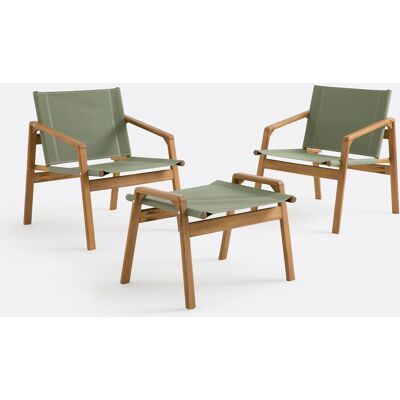 La Redoute INTERIEURS Conjunto De Muebles Bajos De Jardín, Acacia, 2 Plazas, 2 Sillones Y 1 Reposapiés, LIVIE. Talla talla única. Color La Redoute INTERIEURS Conjunto De Muebles Bajos De Jardín, Acacia, 2 Plazas, 2 Sillones Y 1 Reposapiés, LIVIE. Talla talla única. Color