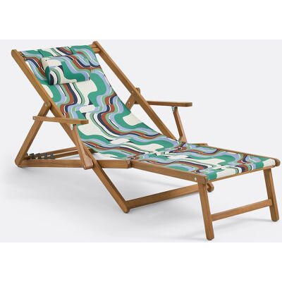 MAPOÉSIE X LA REDOUTE INTÉRIEURS Tumbona De Acacia Maciza, Tela Con Estampado, SONGE VERT. Talla talla única. Color MAPOÉSIE X LA REDOUTE INTÉRIEURS Tumbona De Acacia Maciza, Tela Con Estampado, SONGE VERT. Talla talla única. Color