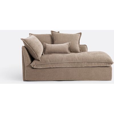 La Redoute Chaise longue derecho desenfundable de poliéster jaspeado, ODNA. Talla Chaise longue esquina derecha. Color La Redoute Chaise longue derecho desenfundable de poliéster jaspeado, ODNA. Talla Chaise longue esquina derecha. Color