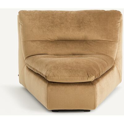 AM.PM Sillón en ángulo modular de terciopelo de lino, GIULIANO. Color AM.PM Sillón en ángulo modular de terciopelo de lino, GIULIANO. Color