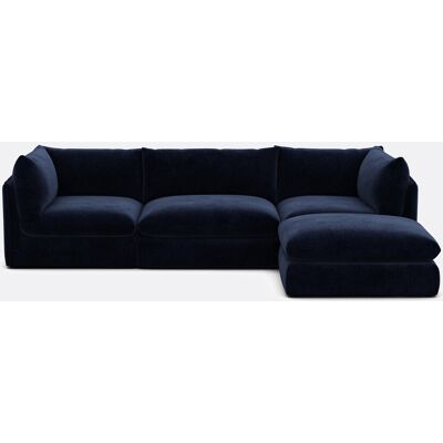 La Redoute Sofá modular de 3 plazas con reposapiés, poliéster jaspeado, MALO. Talla 3 plazas. Color La Redoute Sofá modular de 3 plazas con reposapiés, poliéster jaspeado, MALO. Talla 3 plazas. Color