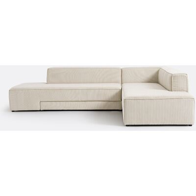 La Redoute Sofá cama esquinero, terciopelo de pana, Ginosa. Talla ángulo derecho. Color La Redoute Sofá cama esquinero, terciopelo de pana, Ginosa. Talla ángulo derecho. Color