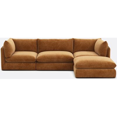 La Redoute Sofá modular de 3 plazas con reposapiés, poliéster jaspeado, MALO. Talla 3 plazas. Color La Redoute Sofá modular de 3 plazas con reposapiés, poliéster jaspeado, MALO. Talla 3 plazas. Color