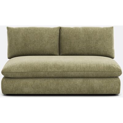 La Redoute Módulo tipo banco de 2 plazas para sofá modular, en poliéster jaspeado, MALO. Talla 2 plazas. Color La Redoute Módulo tipo banco de 2 plazas para sofá modular, en poliéster jaspeado, MALO. Talla 2 plazas. Color