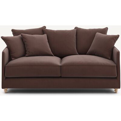 AM.PM Sofá cama compacto de 3 plazas en terciopelo de lino, LAZARE. Color AM.PM Sofá cama compacto de 3 plazas en terciopelo de lino, LAZARE. Color