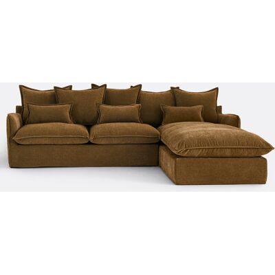 La Redoute Sofá esquinero derecho de 4 plazas desenfundable, poliéster jaspeado, ODNA. Talla ángulo derecho. Color La Redoute Sofá esquinero derecho de 4 plazas desenfundable, poliéster jaspeado, ODNA. Talla ángulo derecho. Color