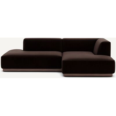 AM.PM Sofá esquinero derecho de terciopelo, Jacopo. Color AM.PM Sofá esquinero derecho de terciopelo, Jacopo. Color