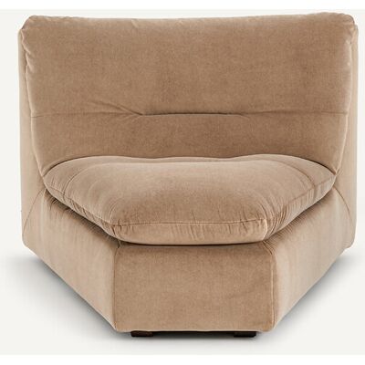 AM.PM Sillón modular de terciopelo lavado a la piedra, GIULIANO. Color AM.PM Sillón modular de terciopelo lavado a la piedra, GIULIANO. Color