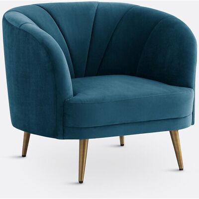LA REDOUTE INTERIEURS Sillón de Terciopelo Leone - Diseño Minimalista LA REDOUTE INTERIEURS Sillón de Terciopelo Leone - Diseño Minimalista
