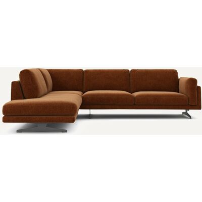 AM.PM Sofá rinconero con chaise longue de terciopelo tipo chenilla, César. Color AM.PM Sofá rinconero con chaise longue de terciopelo tipo chenilla, César. Color