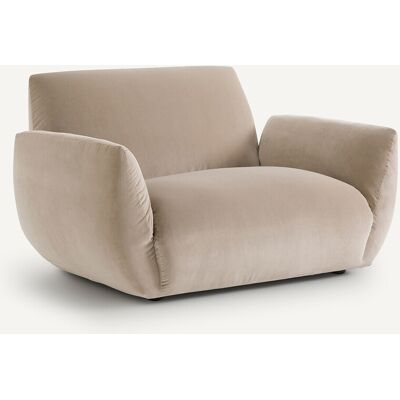 AM.PM Sillón de terciopelo beige Spogano - Sillón AM.PM Sillón de terciopelo beige Spogano - Sillón