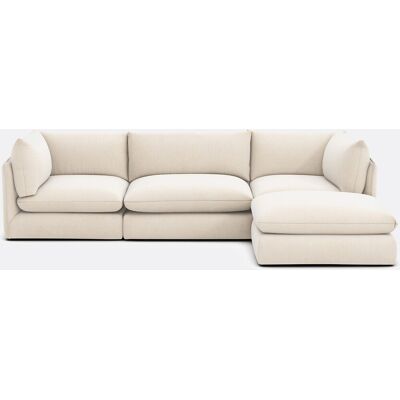 La Redoute Sofá modular de 3 plazas con reposapiés, poliéster jaspeado, MALO. Talla 3 plazas. Color La Redoute Sofá modular de 3 plazas con reposapiés, poliéster jaspeado, MALO. Talla 3 plazas. Color