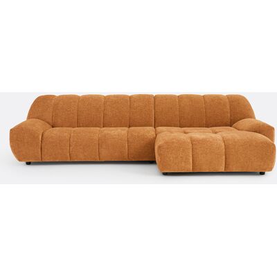 La Redoute Sofá rinconero derecho de 4 plazas, terciopelo grueso, NURIA. Talla ángulo derecho. Color La Redoute Sofá rinconero derecho de 4 plazas, terciopelo grueso, NURIA. Talla ángulo derecho. Color