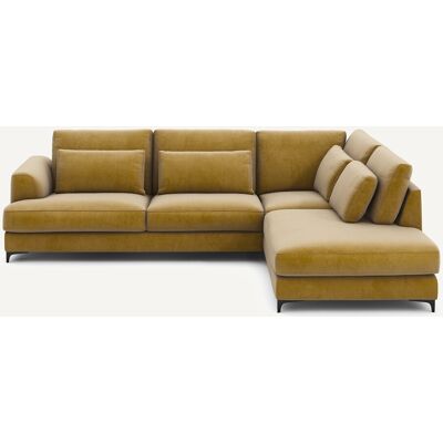 AM.PM Sofá cama esquinero derecho de terciopelo Marsile. Color AM.PM Sofá cama esquinero derecho de terciopelo Marsile. Color