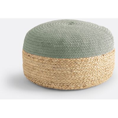La Redoute Interieurs Puf bicolor de yute Verde - Pouf La Redoute Interieurs Puf bicolor de yute Verde - Pouf
