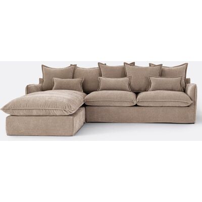 La Redoute Sofá cama esquinero izquierdo con fundas extraíbles, 4 plazas, poliéster jaspeado, ODNA. Talla ángulo izquierdo. Color La Redoute Sofá cama esquinero izquierdo con fundas extraíbles, 4 plazas, poliéster jaspeado, ODNA. Talla ángulo izquierdo. Color