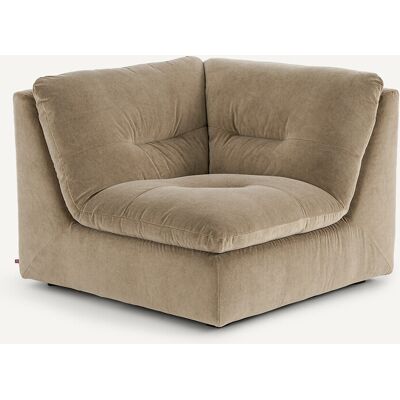 AM.PM Sillón en ángulo de 90° de terciopelo lavado a la piedra, GIULIANO. Color AM.PM Sillón en ángulo de 90° de terciopelo lavado a la piedra, GIULIANO. Color