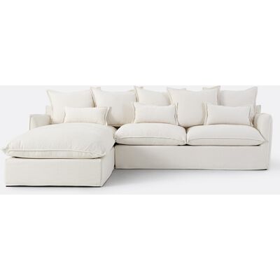 La Redoute Sofá cama esquinero izquierdo con fundas extraíbles, 4 plazas, poliéster jaspeado, ODNA. Talla ángulo izquierdo. Color La Redoute Sofá cama esquinero izquierdo con fundas extraíbles, 4 plazas, poliéster jaspeado, ODNA. Talla ángulo izquierdo. Color
