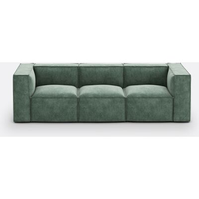 Sofá Modular La Redoute Interieurs - Terciopelo, Verde - 3 Plazas Sofá Modular La Redoute Interieurs - Terciopelo, Verde - 3 Plazas