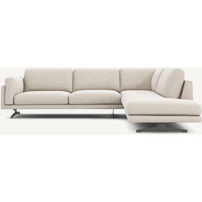 AM.PM Sofá esquinero con chaise longue de tejido jaspeado, CÉSAR. Color AM.PM Sofá esquinero con chaise longue de tejido jaspeado, CÉSAR. Color