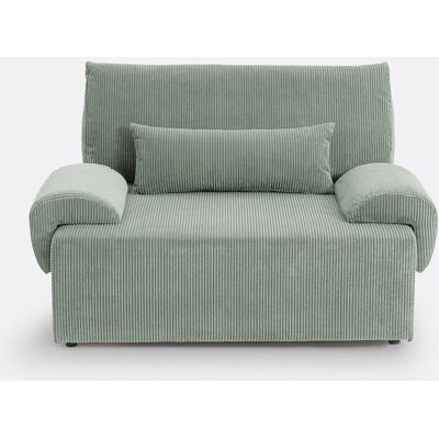 La Redoute Sofá cama con caja de 2 plazas de terciopelo acanalado, MAONA. Talla 2 plazas. Color La Redoute Sofá cama con caja de 2 plazas de terciopelo acanalado, MAONA. Talla 2 plazas. Color
