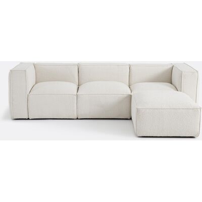 La Redoute Sofá modular, 3 plazas y reposapiés, de rizo, SEVEN. Talla 3 plazas. Color La Redoute Sofá modular, 3 plazas y reposapiés, de rizo, SEVEN. Talla 3 plazas. Color