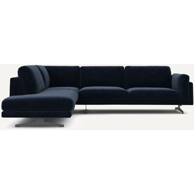 AM.PM Sofá rinconero con chaise longue de terciopelo tipo chenilla, César. Color AM.PM Sofá rinconero con chaise longue de terciopelo tipo chenilla, César. Color