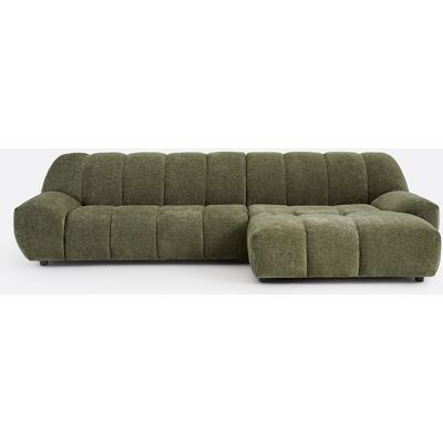 La Redoute Sofá rinconero derecho de 4 plazas, terciopelo grueso, NURIA. Talla ángulo derecho. Color La Redoute Sofá rinconero derecho de 4 plazas, terciopelo grueso, NURIA. Talla ángulo derecho. Color