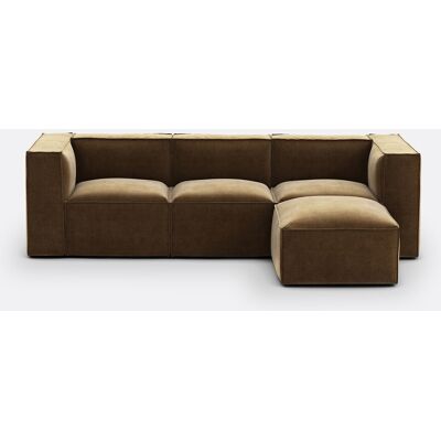 La Redoute Sofá modular de 3 plazas y puf de pana vintage, Seven. Talla 3 plazas. Color La Redoute Sofá modular de 3 plazas y puf de pana vintage, Seven. Talla 3 plazas. Color
