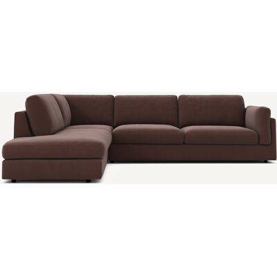 AM.PM Sofá cama con chaise longue angular, en terciopelo de lino, César. Color AM.PM Sofá cama con chaise longue angular, en terciopelo de lino, César. Color